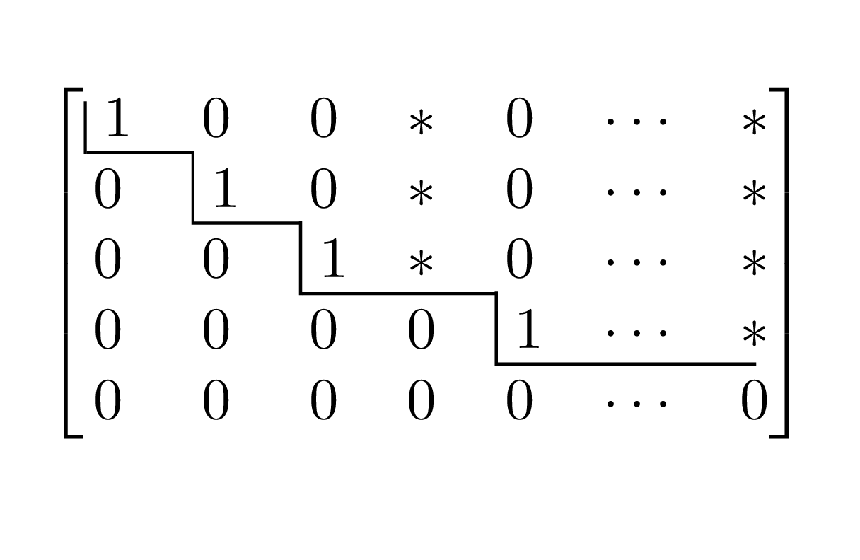 A matrix in row echelon form